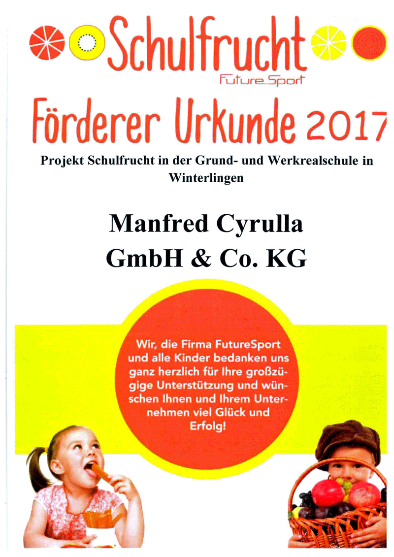 Bild von Förderprogramm Schulfrucht 2017 - FutureSport